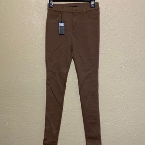 Apperloth Pants Jeggins Skinny Size L Junior Brown Stretchy NWT
